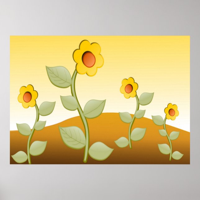 GELBE BLUMEN POSTER (Vorne)