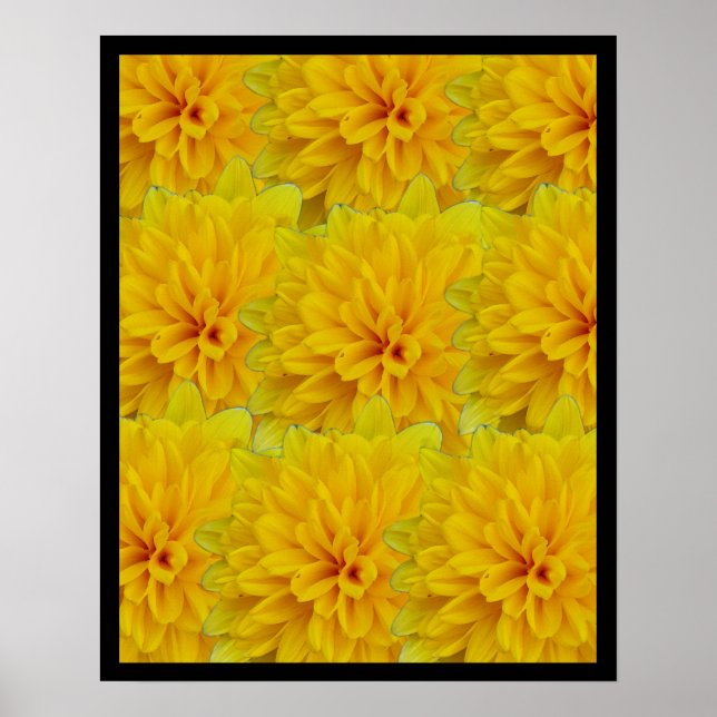 Gelbe Blumen Poster (Vorne)