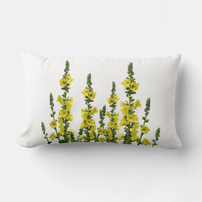 Gelbe Blumen Reversible Country Throw Kissen (Vorderseite)