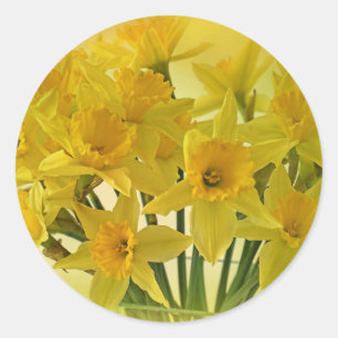 Gelbe Blumen Runder Aufkleber