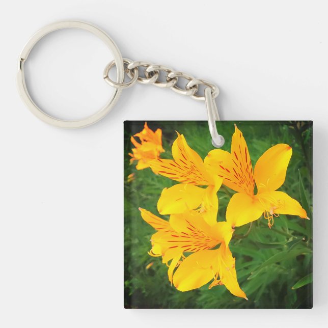 Gelbe Blumen Schlüsselanhänger (Vorderseite)