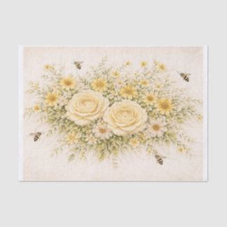 Gelbe Blumen Seidenpapier