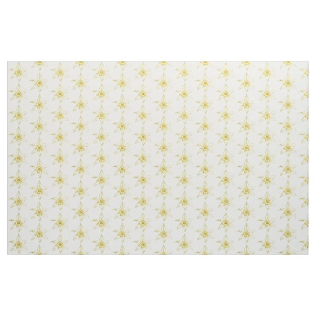 Gelbe Blumen Stoff (Yard (91,4 cm))