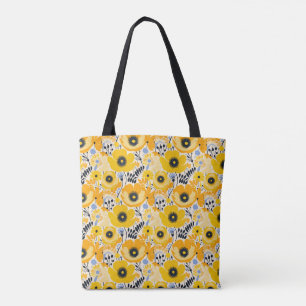 Gelbe Blumen-Tasche