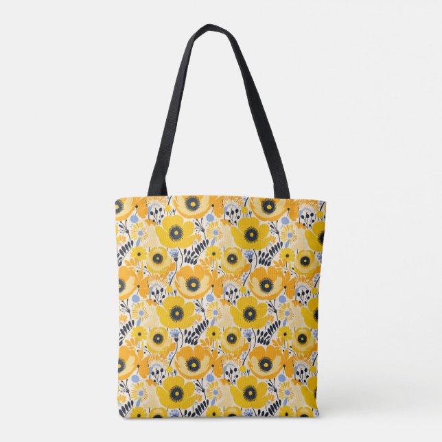Gelbe Blumen-Tasche (Rückseite)