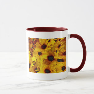Gelbe Blumen Tasse