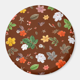 Gelbe Blumen und weiße Rosen 12 Magnet