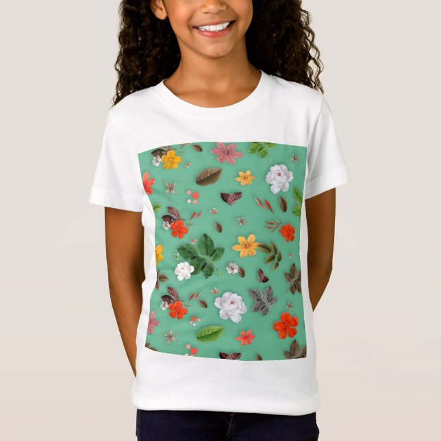 Gelbe Blumen und weiße Rosen 14 T-Shirt (Vorderseite)