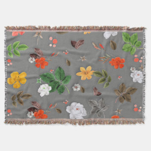 Gelbe Blumen und weiße Rosen 16 Decke