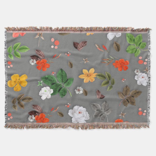 Gelbe Blumen und weiße Rosen 16 Decke (Vorderseite)