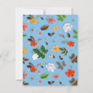 Gelbe Blumen und weiße Rosen 18 Mitteilungskarte