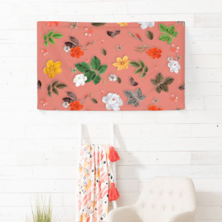 Gelbe Blumen und weiße Rosen 19 Banner