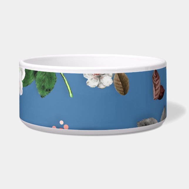 Gelbe Blumen und weiße Rosen 23 Napf (Vorderseite)