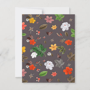 Gelbe Blumen und weiße Rosen 26 Mitteilungskarte