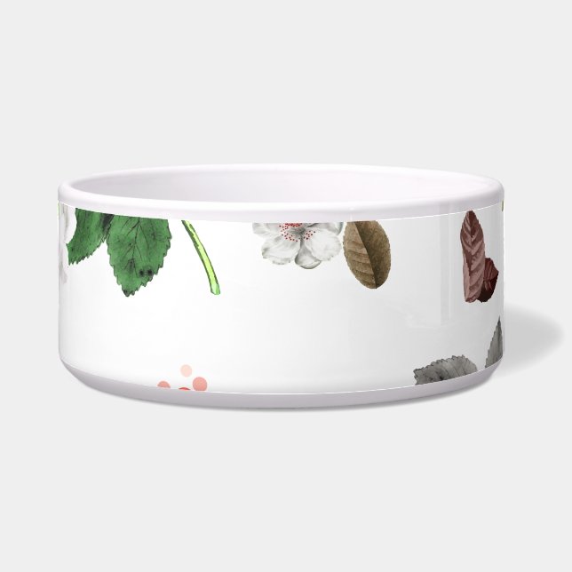 Gelbe Blumen und Weiße Rosen 7 Napf (Vorderseite)