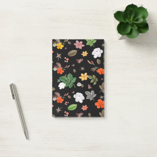 Gelbe Blumen und Weiße Rosen 8 Post-it Klebezettel