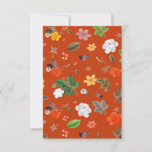 Gelbe Blumen und Weiße Rosen 9 Dankeskarte
