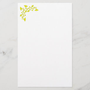Gelbe Blumen und Wirbel Briefpapier