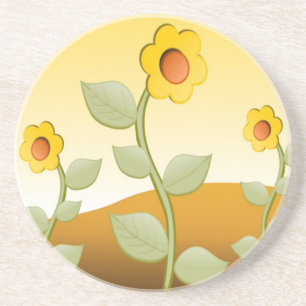 GELBE BLUMEN UNTERSETZER