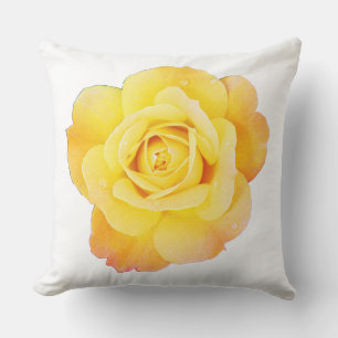 Gelbe Blumen Vintage-Rose-Blumen-Geschenk Gefallen Kissen