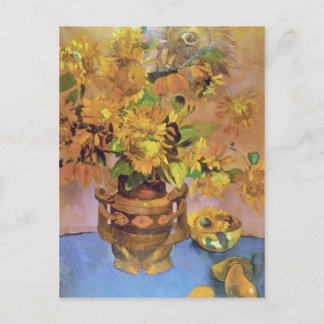 Gelbe Blumen von Tahiti, Paul Gauguin Blume Postkarte
