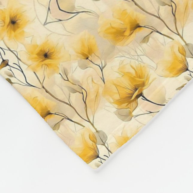 Gelbe Blumen Zweige Decke (Ecke)