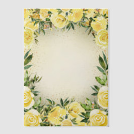 Gelbe Blumengrün Goldmedaille Glitzer Vellum Weddi