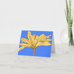 Gelbe Blumengrußkarte Karte