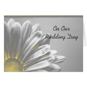 Gelbe Blumenhöhepunkte unser Hochzeitstag