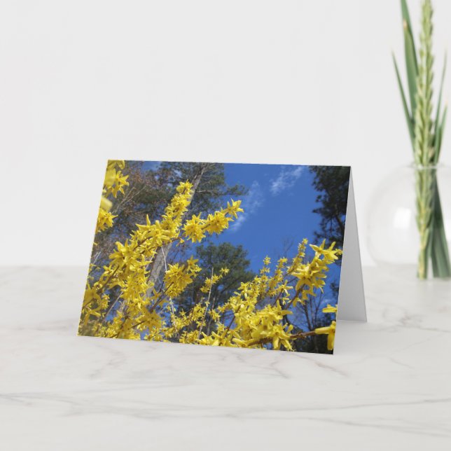 Gelbe Blumenkarte Karte (Vorderseite)