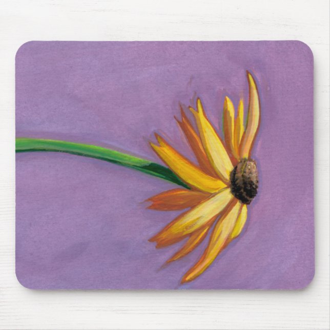 Gelbe Blumenkunst schöne Gaillardiamalerei Mousepad (Vorne)