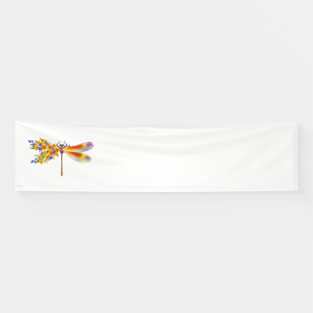 Gelbe Blumenlibelle Banner (Horizontal)