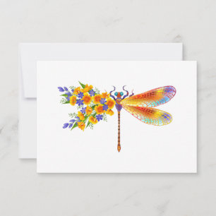 Gelbe Blumenlibelle Einladung
