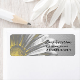 Gelbe Blumenmarken: Rücksendeadresse