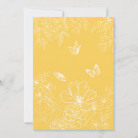 Gelbe Blumenmuster, blumenreich, Minimalistisch
