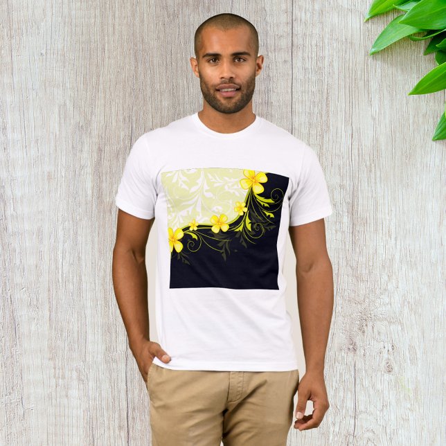 Gelbe Blumenuntergrund Männer T - Shirt (Von Creator hochgeladen)