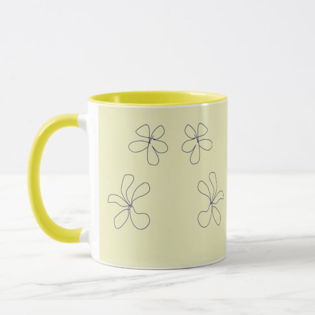 gelbe Blumenvase Tasse (Links)