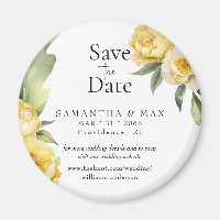 Gelbe Blumige Runde Hochzeitseinladung zur Vorankü