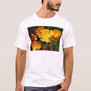 Gelbe Blüten Blumen Kunst Frieden Liebe Schicksal T-Shirt