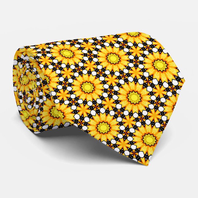 Gelbe Blüten Krawatte (Gerollt)