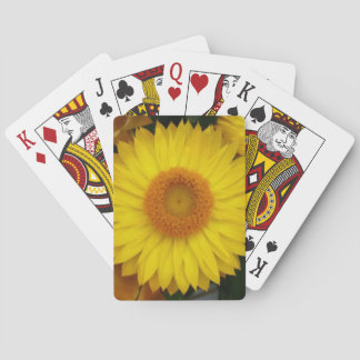 Gelbe Blüten-themenorientierte klassische Spielkarten