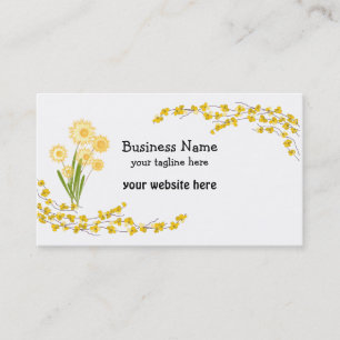 Gelbe Blüten und Blume Visitenkarte