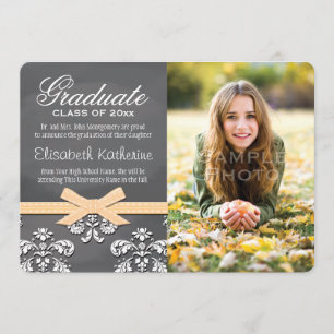 GELBE Bogen-Tafel-Spitze-Abschluss-Mitteilung Einladung