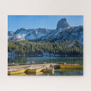 Gelbe Boote Blaue Berge Puzzle