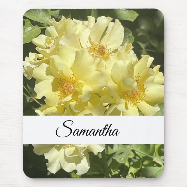 Gelbe botanische Blume Mousepad (Vorne)