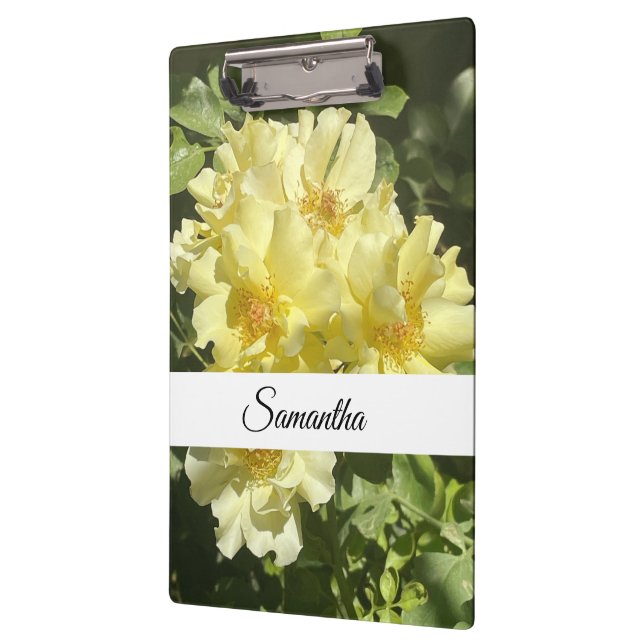 Gelbe Botanische Blumen Klemmbrett (Links)