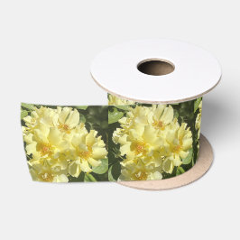 Gelbe Botanische Blumen Satinband