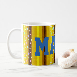 Gelbe Braun gestreifte Tasse