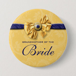 Gelbe Brautpartyhochzeit der Marine Button