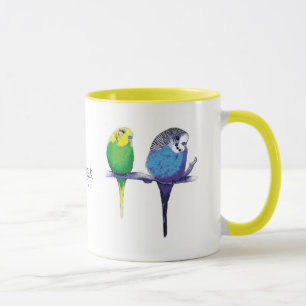 Gelbe Budgie Vogel-Papageien-Tasse Tasse